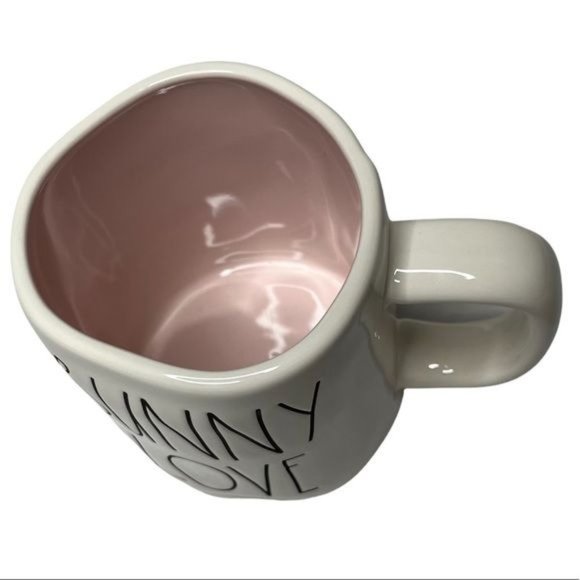 Rae Dunn Bunny Love Coffee Mug Off White Easter Bunny Cup - Picture 3 of 6